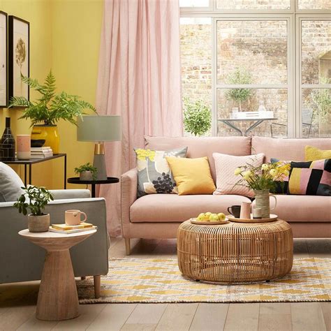 Blush Pink Living Room Yellow Walls Living Room Living Room Colour