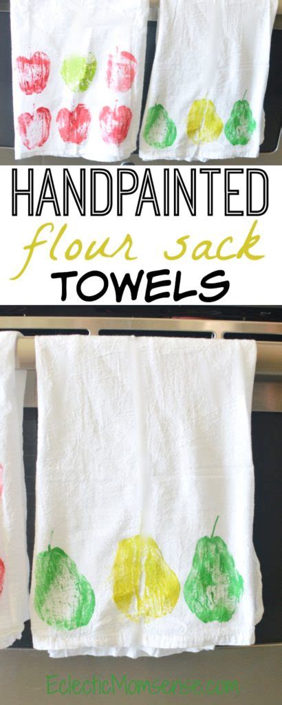 Hand Painted Flour Sack Towels Eclectic Momsense