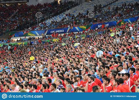 Football Fans During The Chile X Uruguay Editorial Photo Image Of