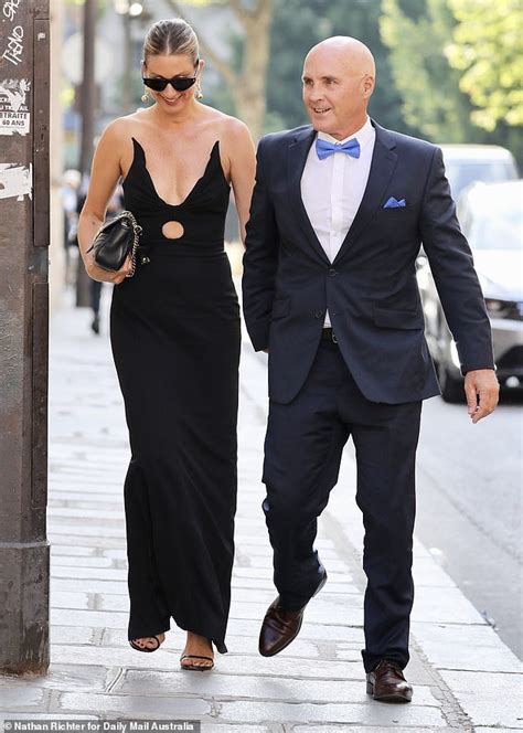 Grant Kennys New Partner Wears Revealing Gown To Tamie Ingham And Guillaume Brahimis Wedding