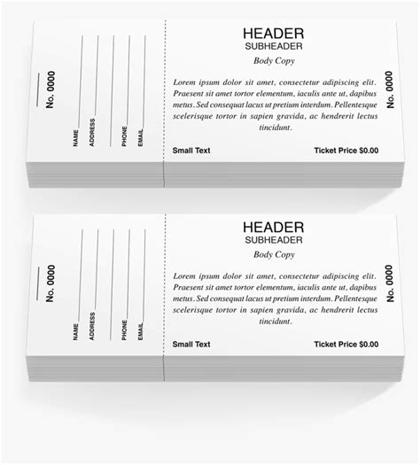 Free Raffle Ticket Template For Word