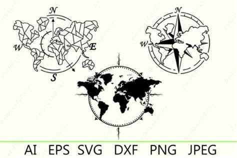 World Map Svg Globe Silhouette Svg Graphic By Anastasiyaartdesign