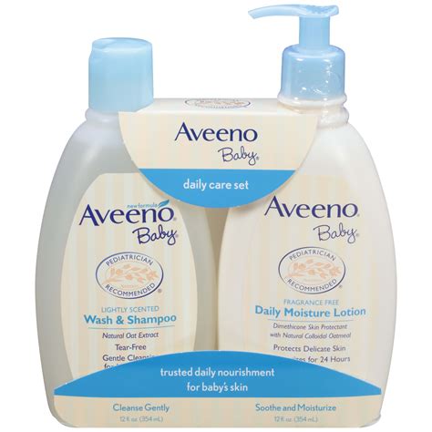 Aveeno Baby Daily Care Set With Baby Wash And Shampoo And Lotion 2 Items