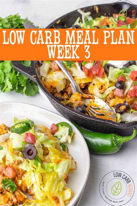 Low Carb Meal Plan Week 3 • Low Carb Nomad