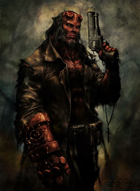 Artstation Hellboy Brian Moncus Hellboy Art Beard Art Hellboy