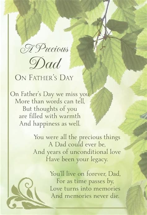 Fathers Day Graveside Bereavement Memorial Cards Variety Memorial Cards