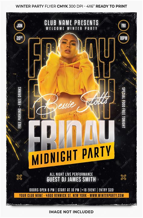 Premium Psd Night Club Friday Party Flyer Template
