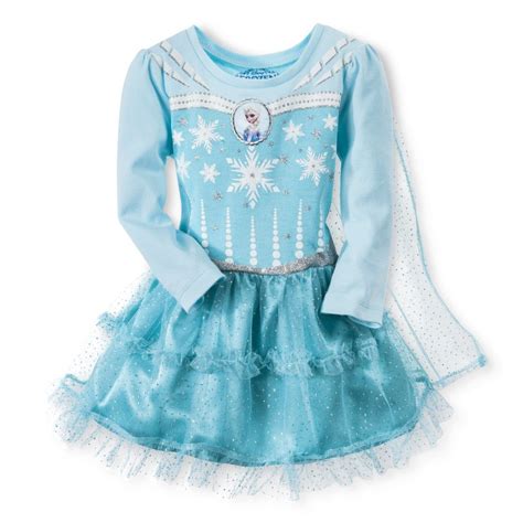 Disney Frozen Infant Toddler Girls Long Sleeve Elsa Dress With Cape