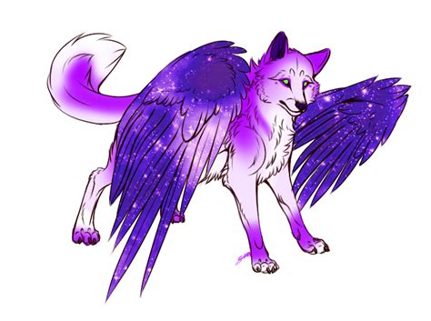 Winged Wolf Adoptable 3 Open By Padded Paws On Deviantart