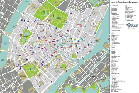 Large Detailed Tourist Map Of Copenhagen City Center Copenhagen City