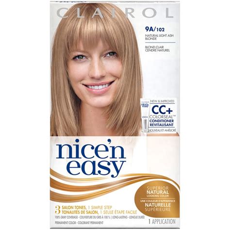 Clairol Nice N Easy 9a102 Natural Light Ash Blonde Permanent Hair