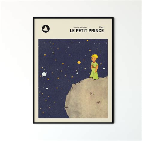 The Little Prince Wall Art Print Le Petit Prince Book Cover Etsy Denmark