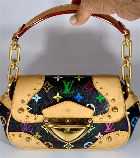 Louis Vuitton Multicolor Marilyn Black Monogram Hand Bag Limited