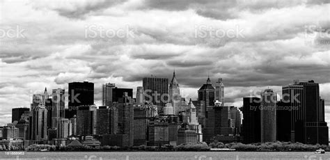 Nyc Skylineblack And White Stock Photo Download Image Now
