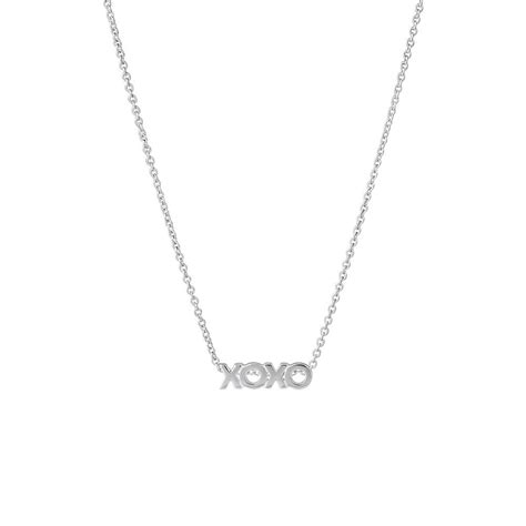 45cm 18 Xoxo Necklace In Sterling Silver