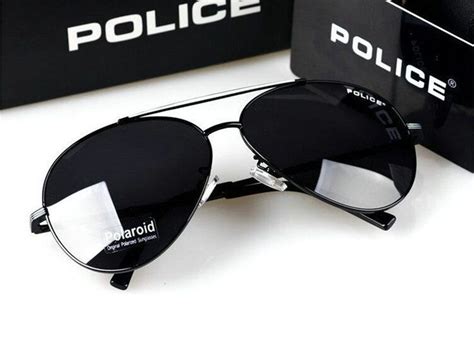 New Style Men S Police Sunglasses Driving Glasses Black Lens White Frame 8585 Fashion Clothing