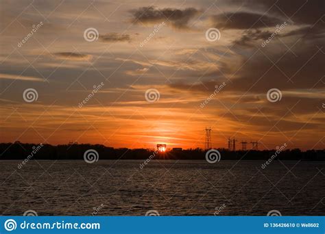 Beautiful Sunset On The Sea Stock Photo Image Of Beautiful Horizon