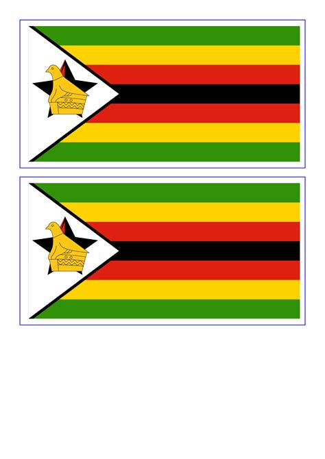 Zimbabwe Printable Flag Template Printable Zimbabwe Flag Template Flag Template Zimbabwe