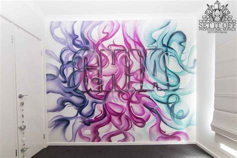 Graffiti name on bedroom wall. Kids Room Custom Feature Wall - Graffiti Artist Melbourne