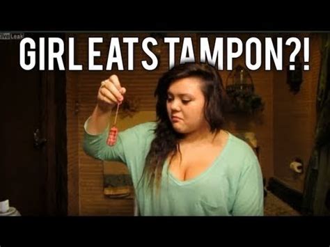 Girl Eats Her Own Bloody Tampon Wtf Sick Response Video Youtube