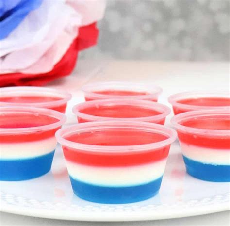 Red White And Blue Layered Jello Shot Recipe Layered Jello Jello