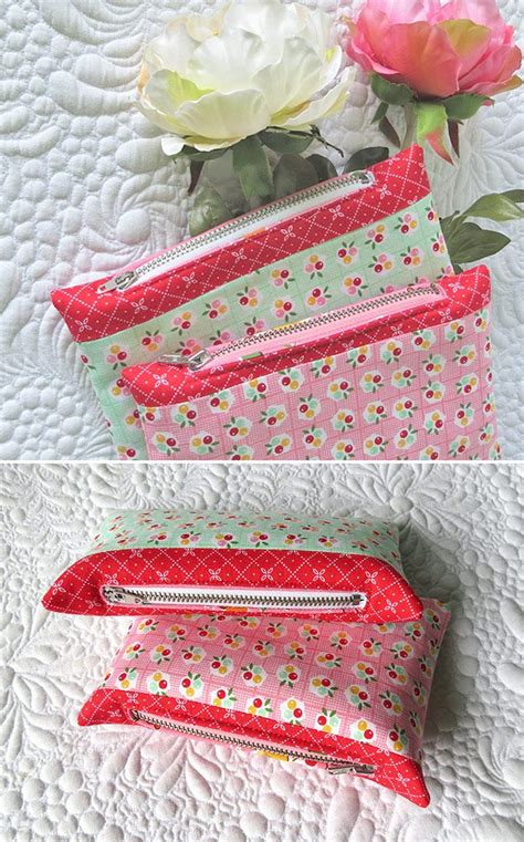 Quick And Easy Zipper Pouch Patterns Pouch Pattern Easy Zipper