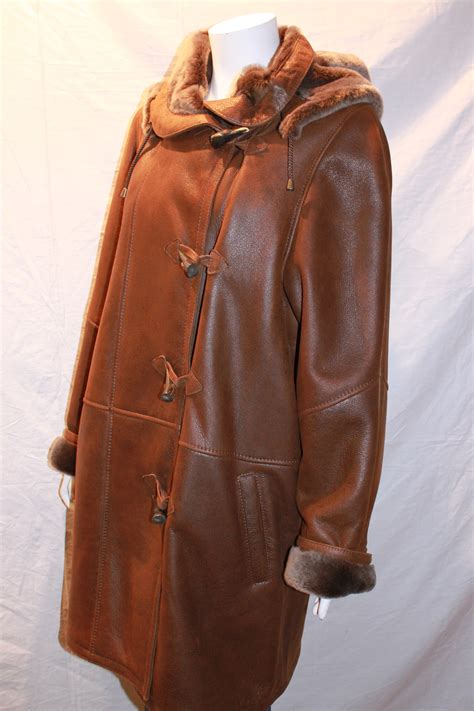 Ladies Shearling Sheepskin Duffle Coat Radford Leather Fashions