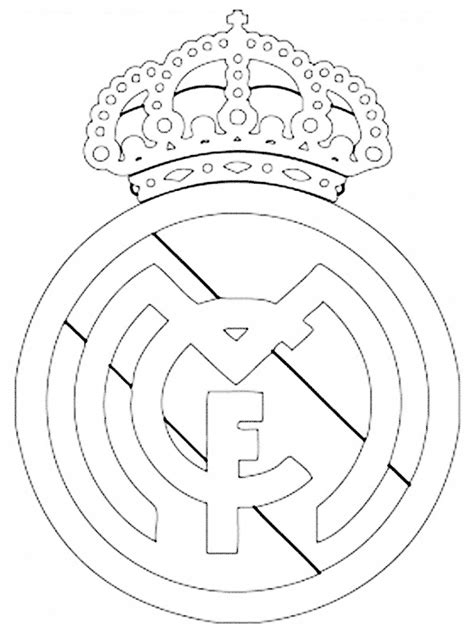 Pinto Dibujos Imagenes Del Escudo Del Real Madrid Para Colorear