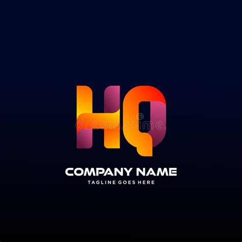 Hq H Q Colorful Alphabet Letter Logo Icon Template Vector Stock Vector