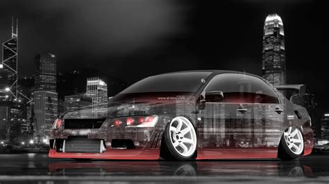 We present you our collection of desktop wallpaper theme: 4K Mitsubishi Lancer Evolution JDM Tuning Crystal City Car ...