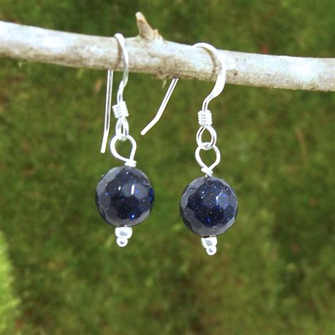 Blue Goldstone Healing Earrings Healing Earrings Healing Stones