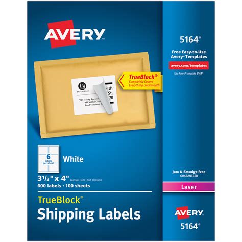 Avery® 5164 3 13 X 4 White Shipping Labels 600box