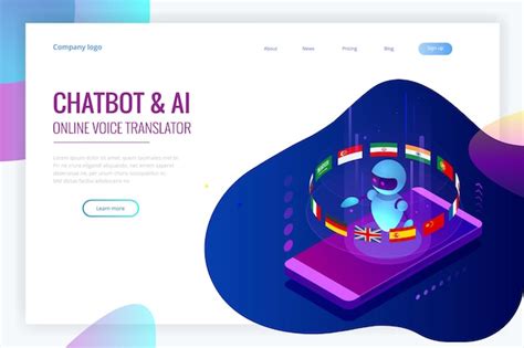 Premium Vector Isometric Online Language Learning With Artificial