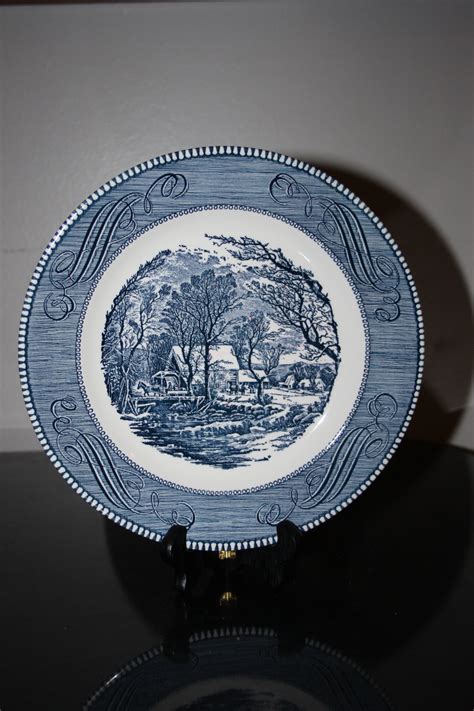 Dinnerware By Currier And Ives The Old Grist Mill Usa Made Collectors