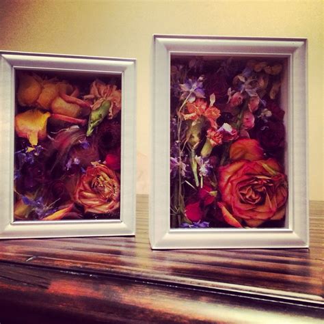 Shadow Box With Grandpaa Funeral Flowers Diy Flower
