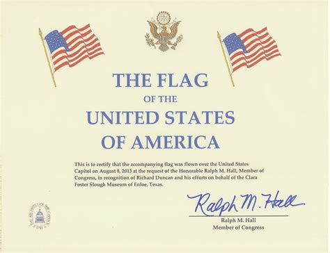 However, the information on the authentication certificates is still. Enloe Museum: Enloe Museum Receives Texas and US Flags