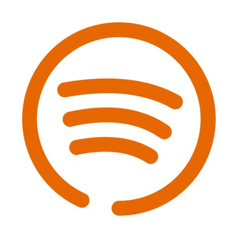 Orange Spotify Logo Png Icon