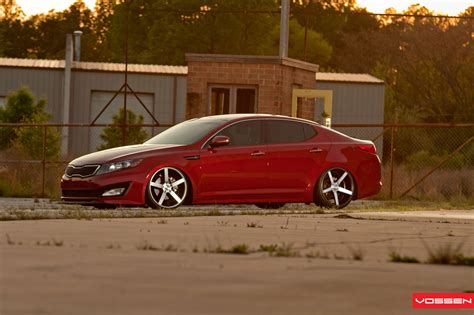 Stanced Out Kia Optima With Air Suspension And Custom Wheels — Carid
