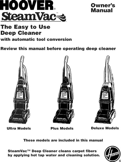 Hoover Steam Vac Manual