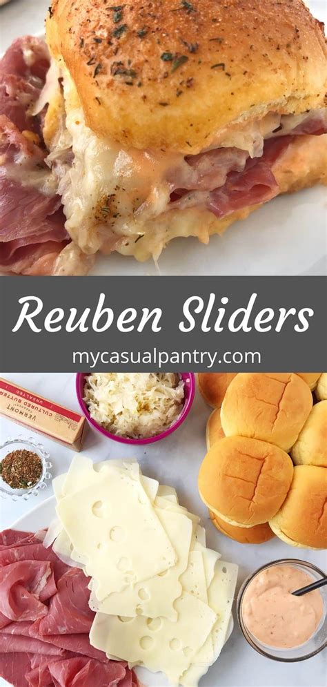 Reuben Sliders Savory Corned Beef Swiss Cheese Sauerkraut And