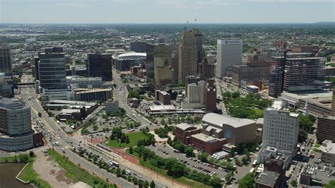 5k Stock Footage Aerial Video Of Downtown Newark High Rises And The New Jersey Performing Arts