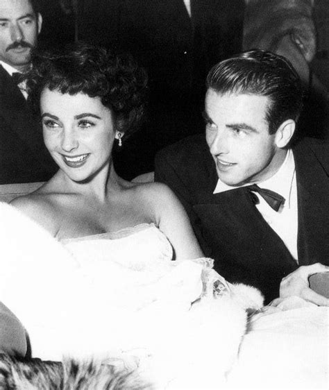 Elizabeth Taylor And Montgomery Clift 1952 With Gregory Peck Looking