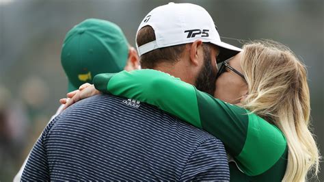 Dustin Johnson Kisses Girlfriend Paulina Gretzky After Masters Win