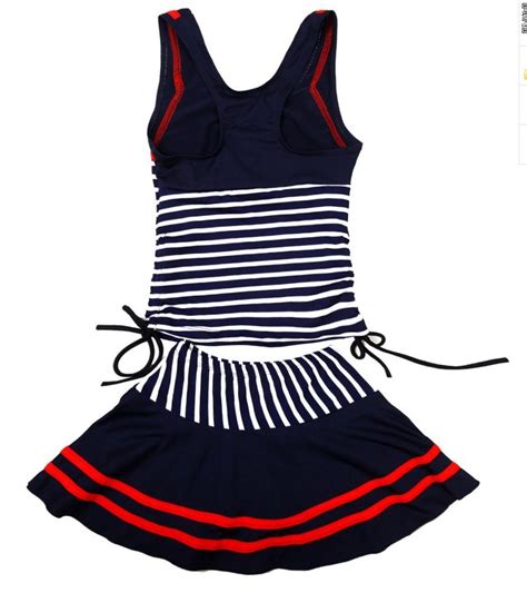 Girls Striped Swimwear New 2019 Navy Style Two Piece Swimsuits