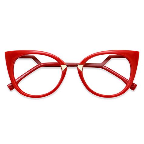 97320 Cat Eye Red Eyeglasses Frames Leoptique