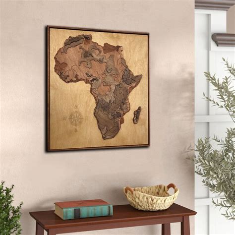 3d Wooden Map Of Africa Wall Art Topographic Wooden Map Wall Etsy