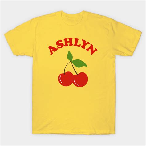 Ashlyn Name Personalized Vintage Cherry Ashlyn Name Koszulka