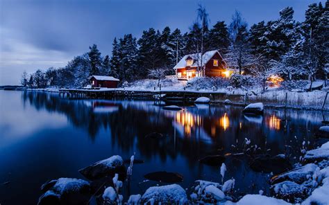 Night Winter Landscape Wallpapers Top Free Night Winter Landscape