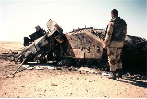 An M2 Bradley Destroyed During The 1991 Gulf War