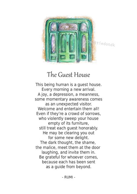 The Guest House Rumi Poem Instant Download Printable Etsy
